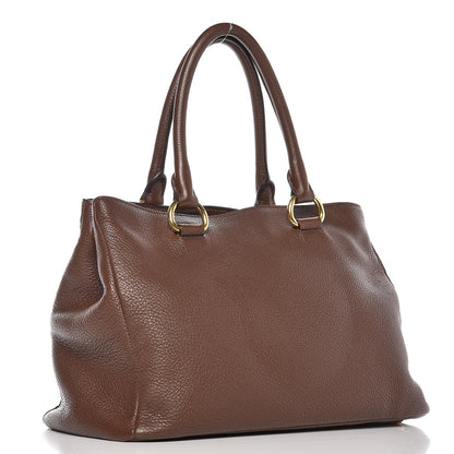 Prada Vitello Daino Shopping Tote Bruciato 3 of 7