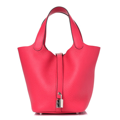 Hermes Taurillon Clemence Picotin Lock 18 PM Rose Extreme 1 of 4