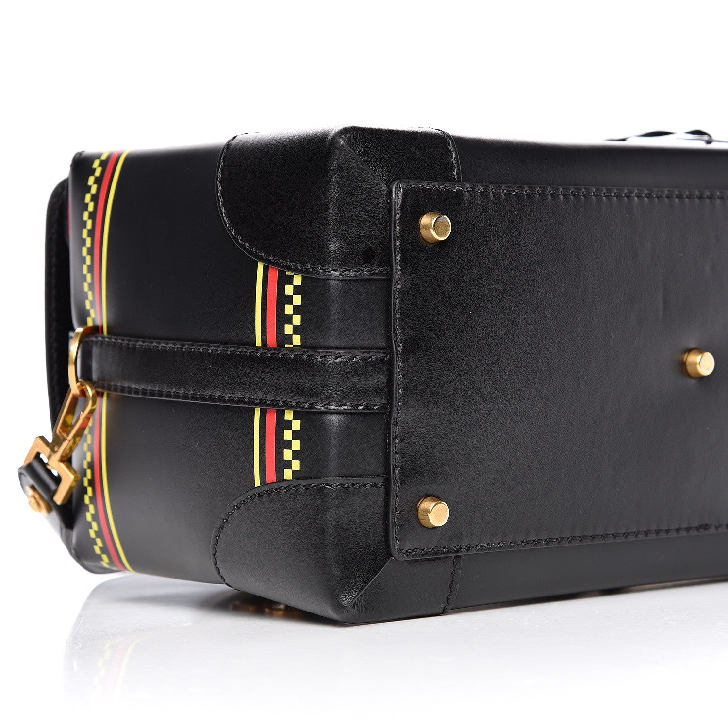 Versace Vitello 90's Vintage Logo Bag Black 12 of 15