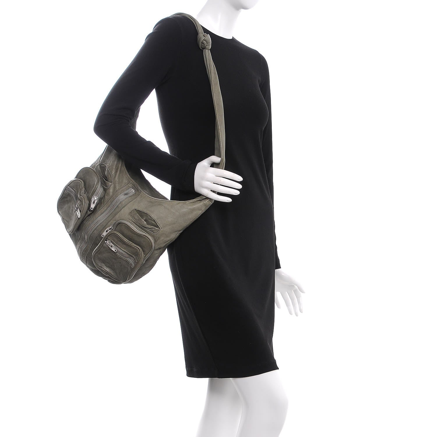 Alexander Wang Lambskin Donna Hobo Shoulder Bag Green 2 of 13