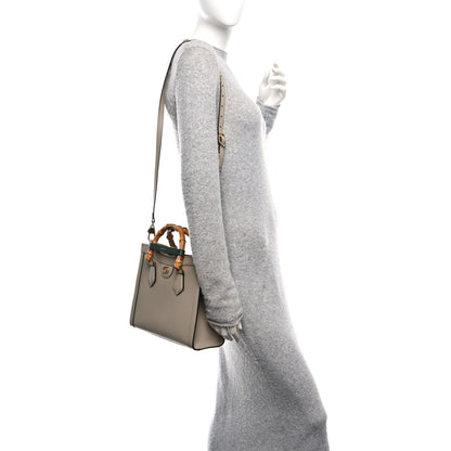 Gucci Wonka Grain Calfskin Small Diana Tote Bag Oatmeal Vintage Green 2 of 10