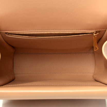 Bottega Veneta Box Calfskin Nappa Clip Bag Almond Gold 5 of 10
