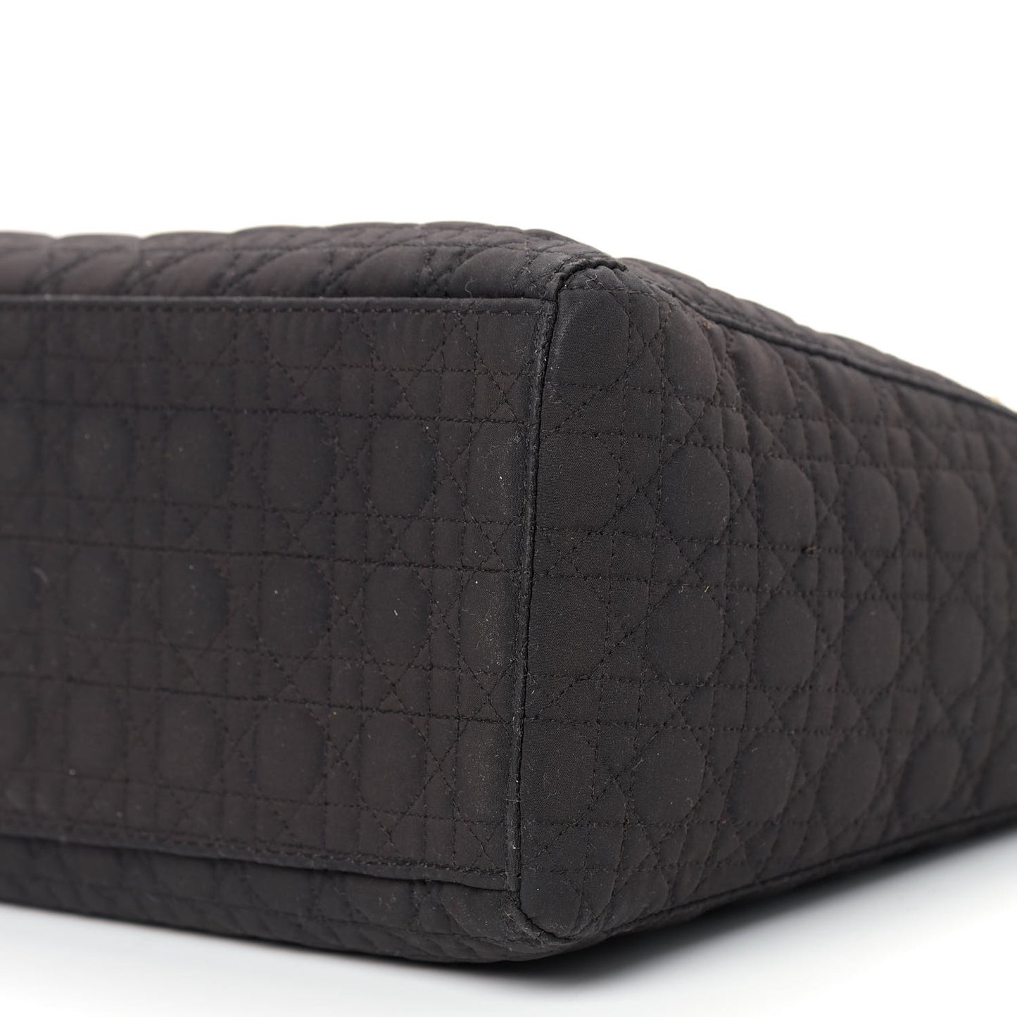 Nylon Cannage Medium Lady Dior Dark Brown