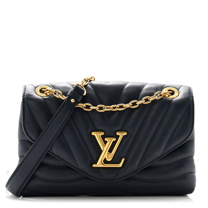 Louis Vuitton Calfskin LV New Wave Chain Bag Bleu Nuit 1 of 11