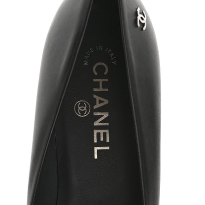 Chanel Lambskin CC Pumps 39.5 Black 7 of 9