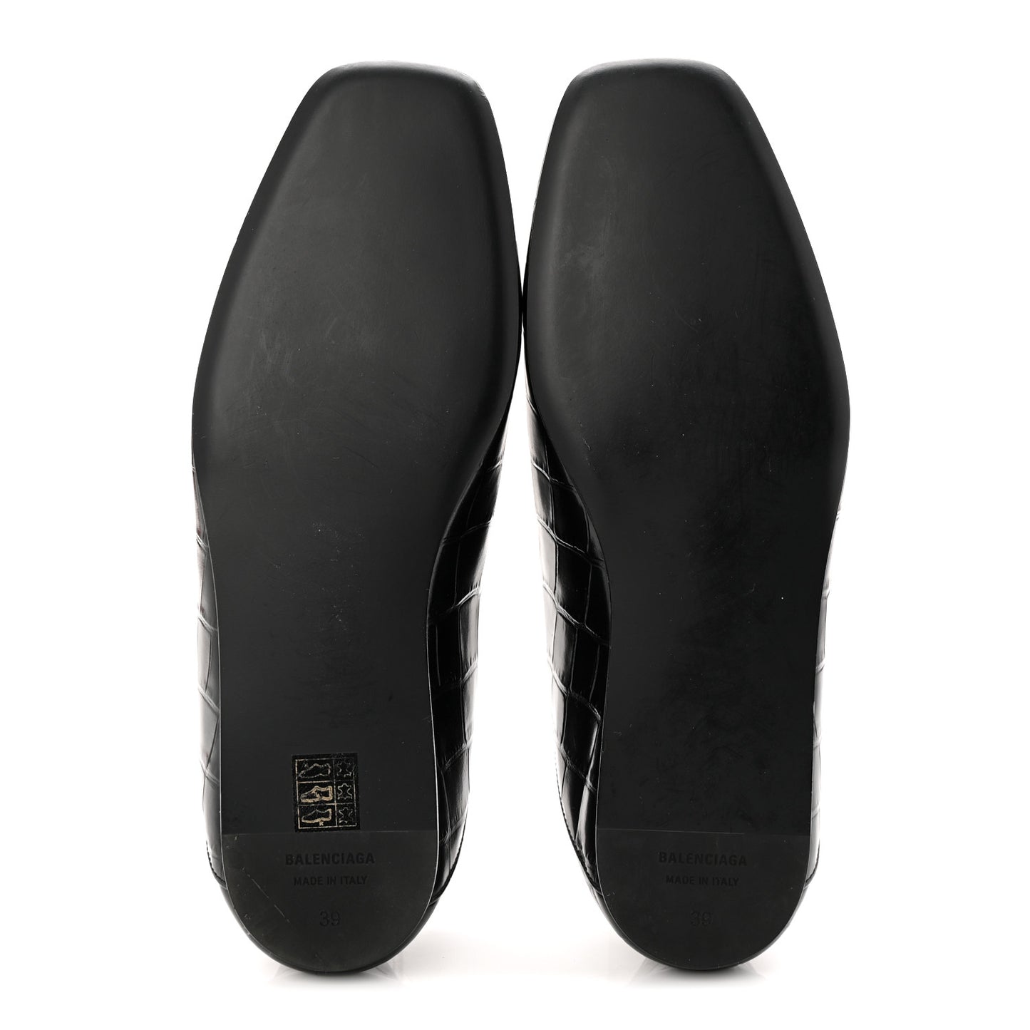 Calfskin Crocodile Embossed Cozy BB Loafer 39 Black