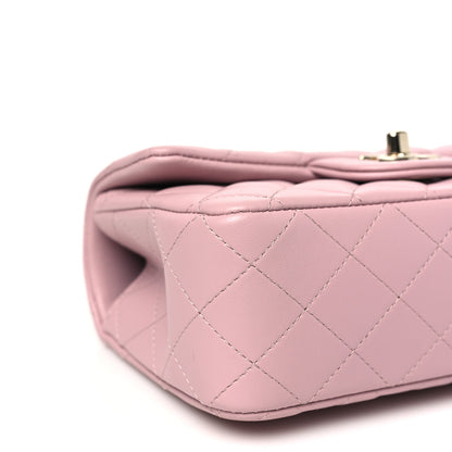 Chanel Lambskin Quilted Mini Top Handle Rectangular Flap Light Pink 9 of 11