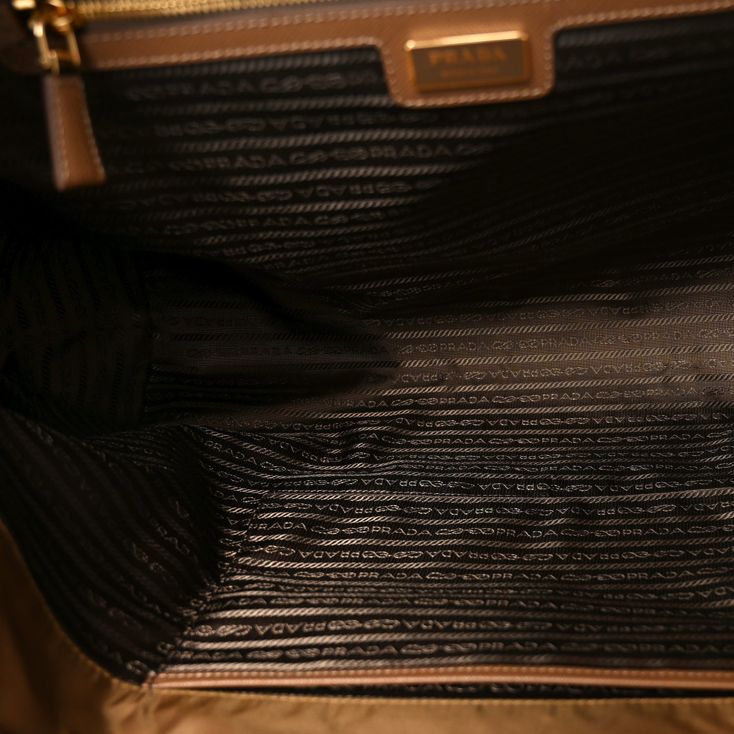 Re-Nylon Saffiano Large Tote Cork Beige
