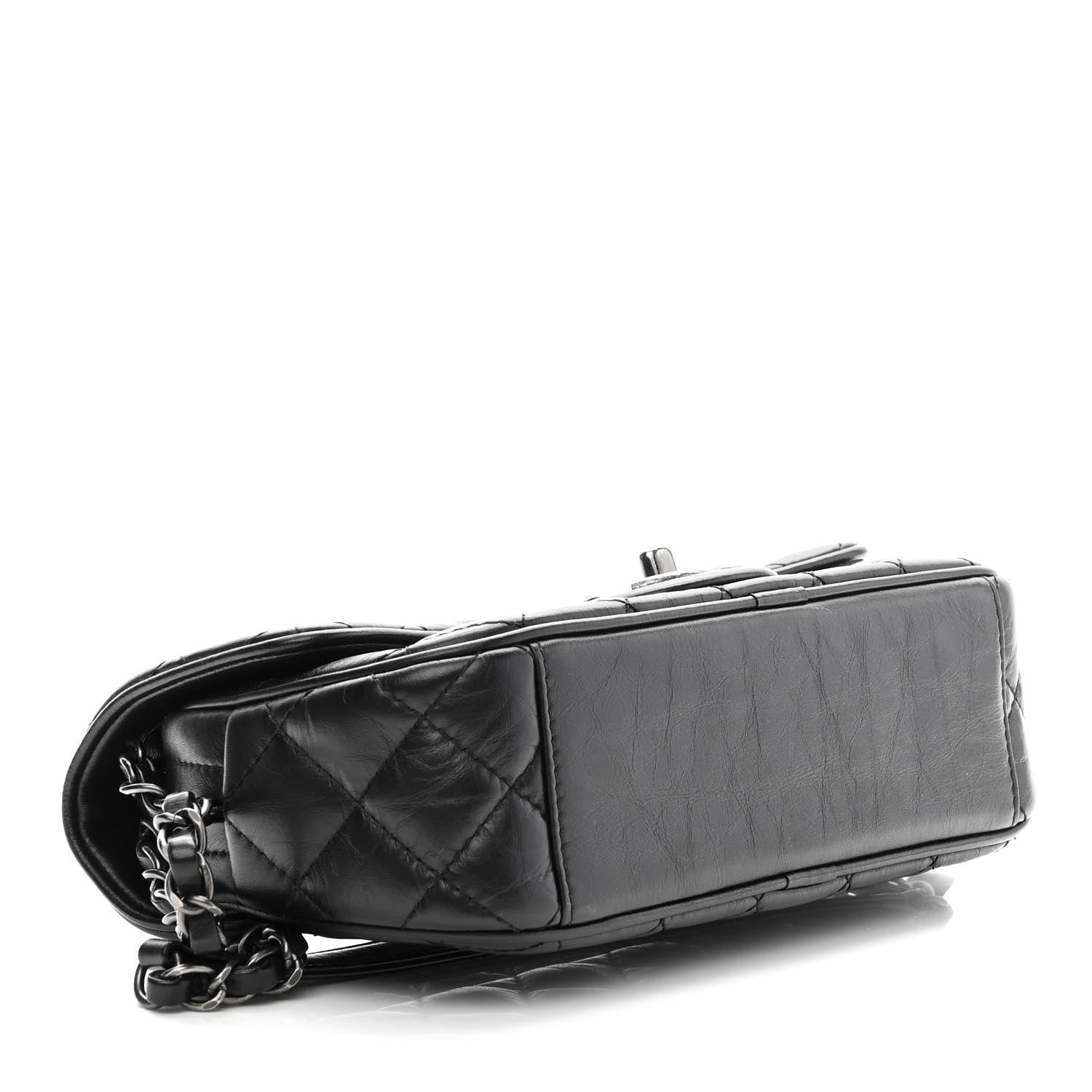 Chanel Aged Calfskin Quilted Small Easy Flap Black 4 of 9