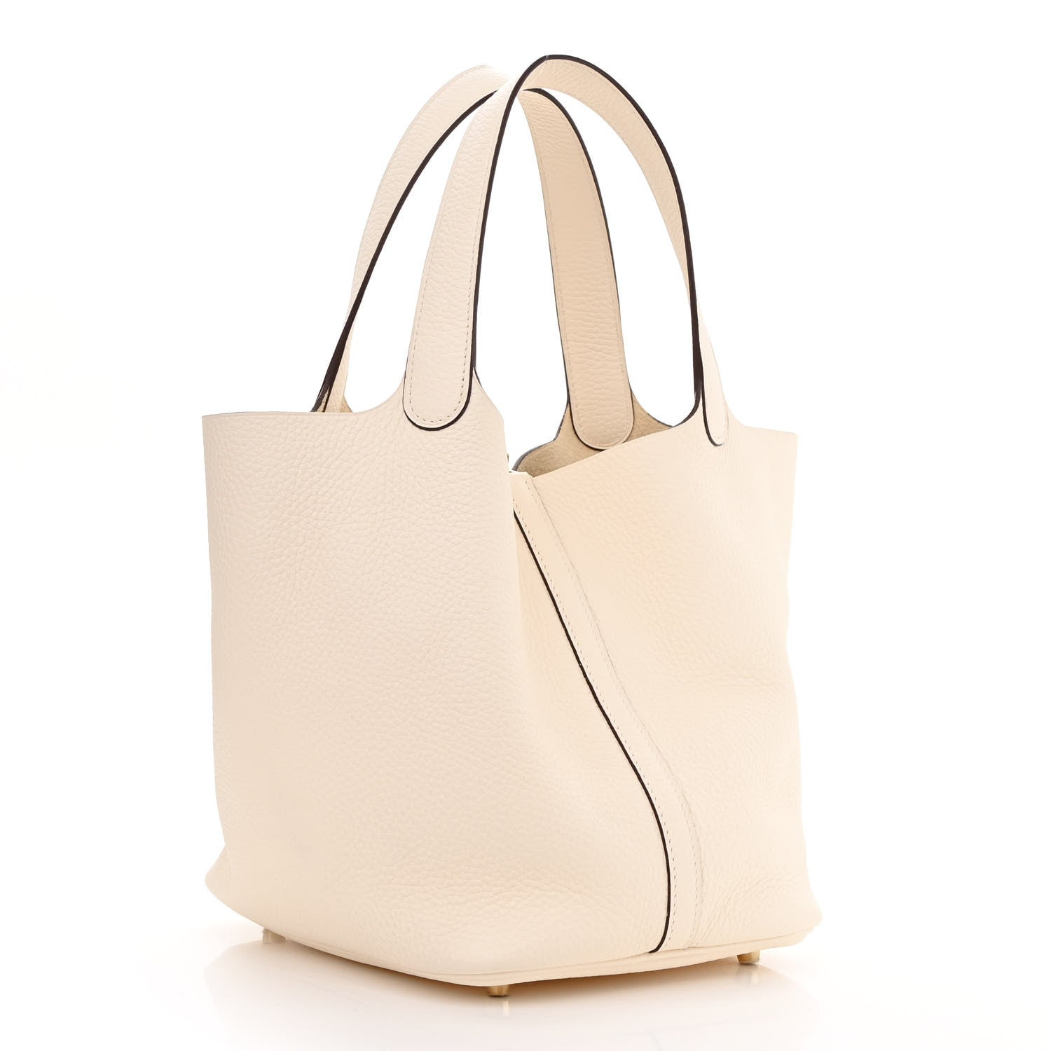 Hermes Taurillon Clemence Picotin Lock 22 MM Nata 3 of 11