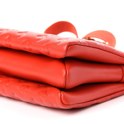 Louis Vuitton Lambskin Embossed Monogram Coussin PM Red 8 of 8