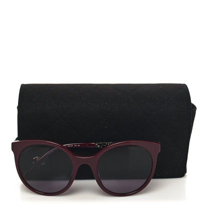 Chanel Acetate Metal Pantos Sunglasses 5440 Dark Red Pink 8 of 8