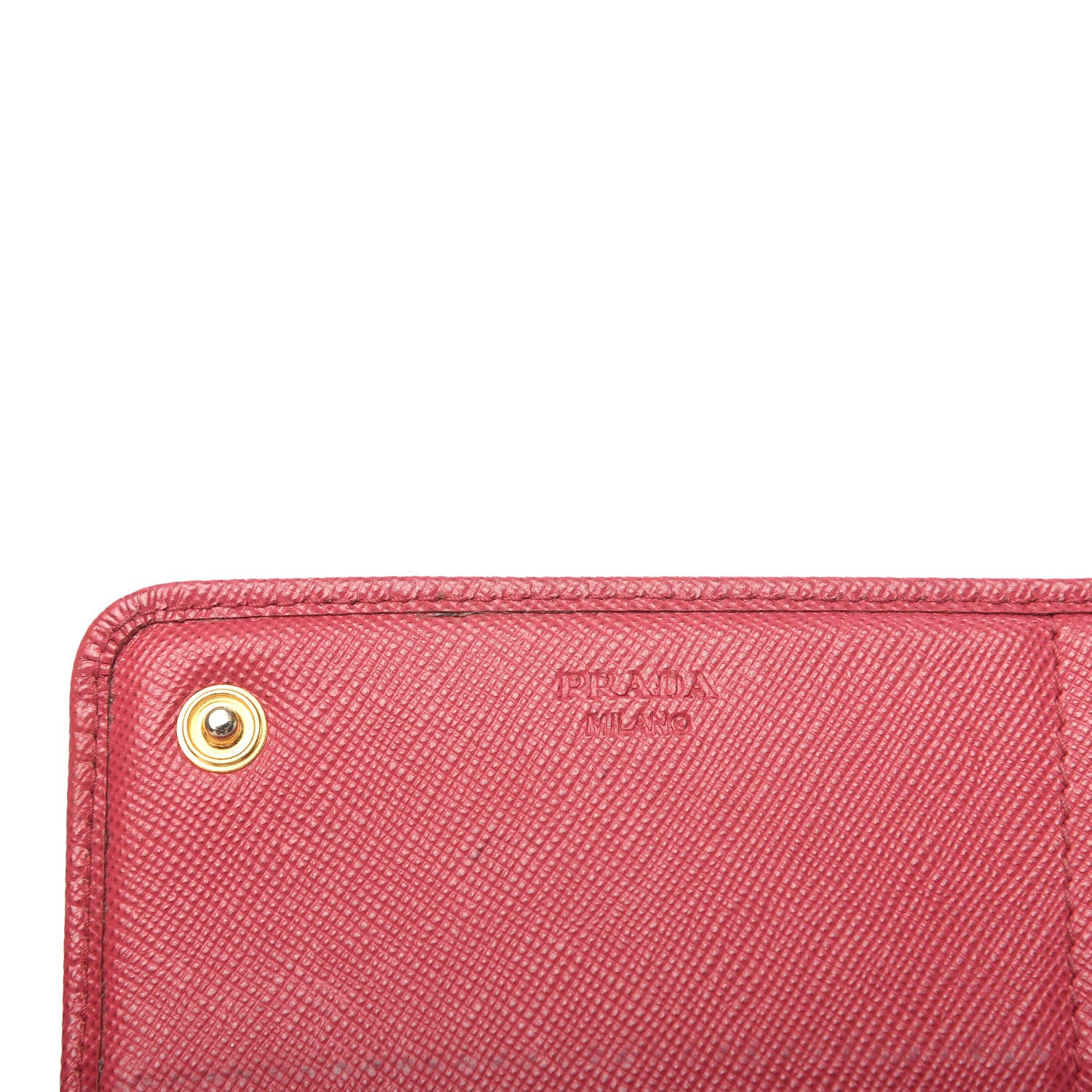 Prada Saffiano Metal Continental Flap Wallet Fuoco 6 of 8