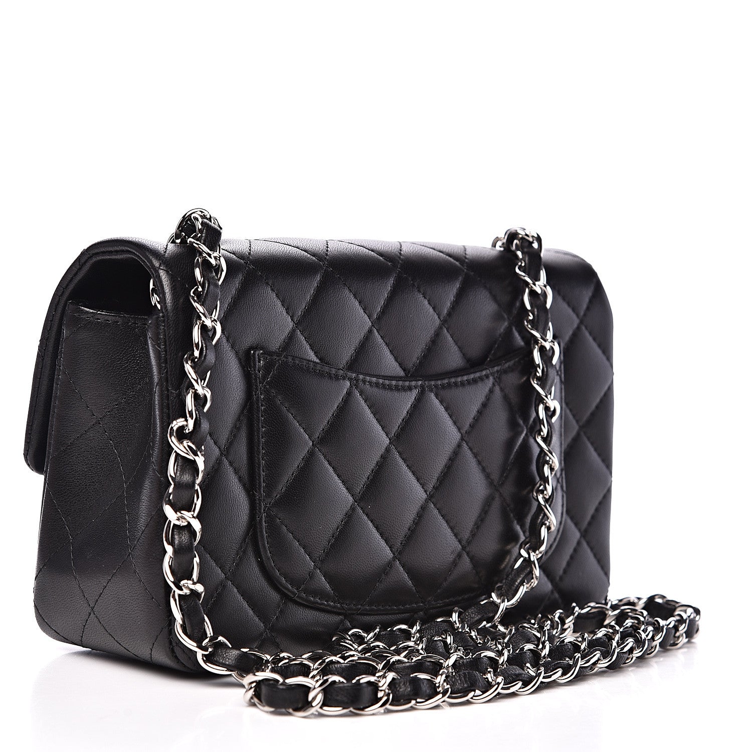 Chanel Lambskin Quilted Mini Rectangular Flap Black 2 of 11
