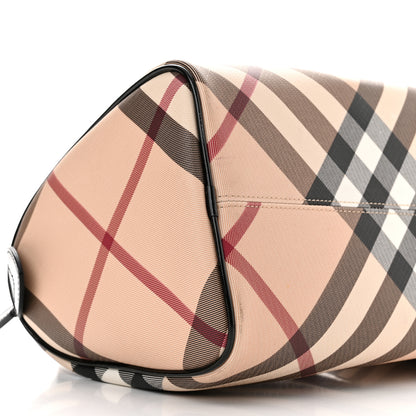 Burberry Nova Check Patent Small Chester Bowling Bag Black 8 of 9