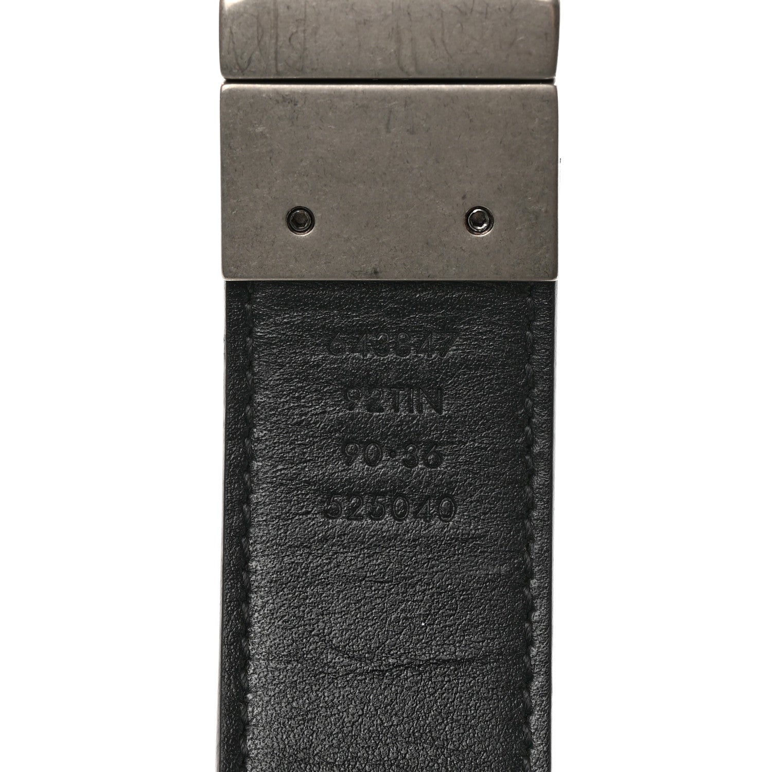 Gucci GG Supreme Monogram Plutone Calfskin Palladium Double G Reversible 30mm Belt 90 36 Beige Ebony Black 6 of 10
