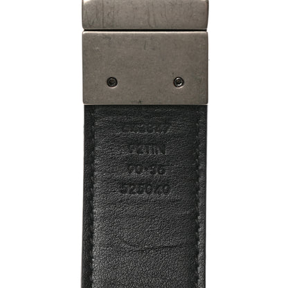 Gucci GG Supreme Monogram Plutone Calfskin Palladium Double G Reversible 30mm Belt 90 36 Beige Ebony Black 6 of 10