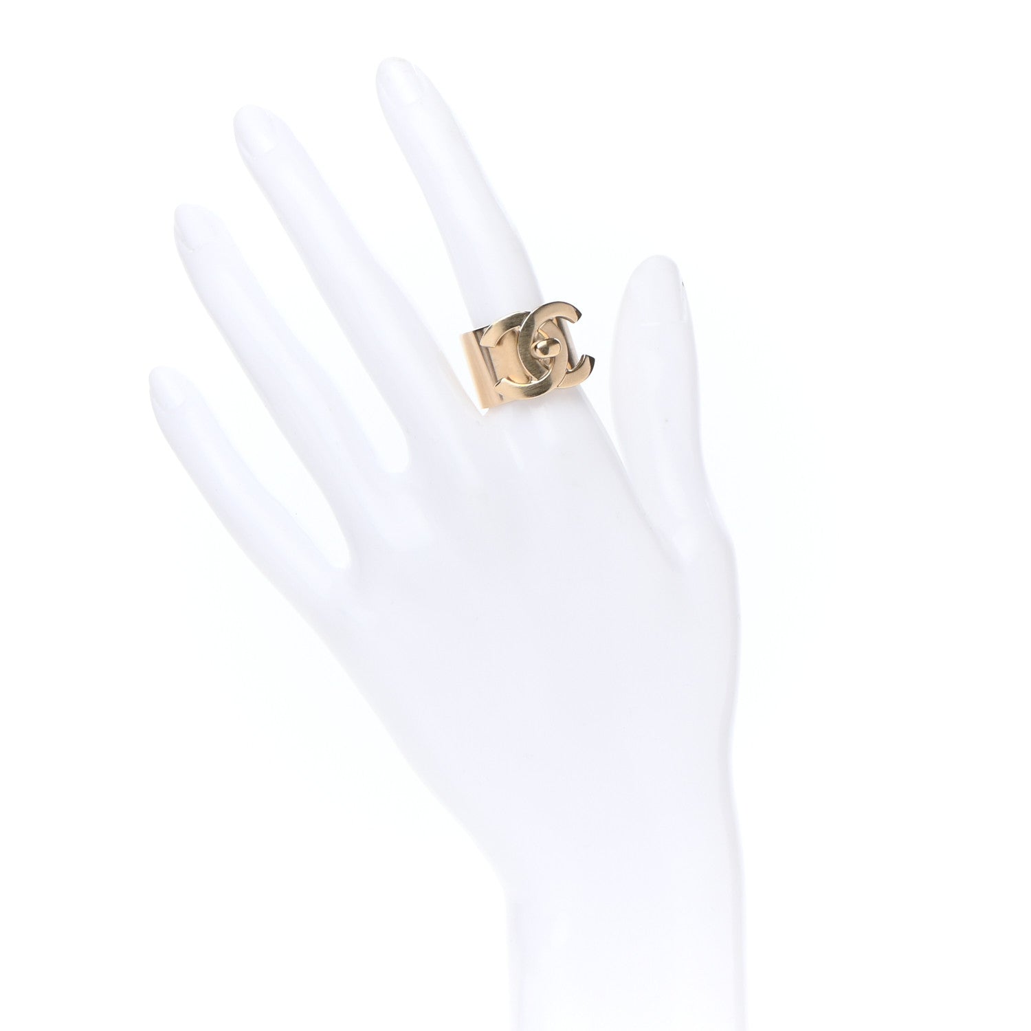 Chanel Metal CC Ring 54 7 Gold 2 of 4
