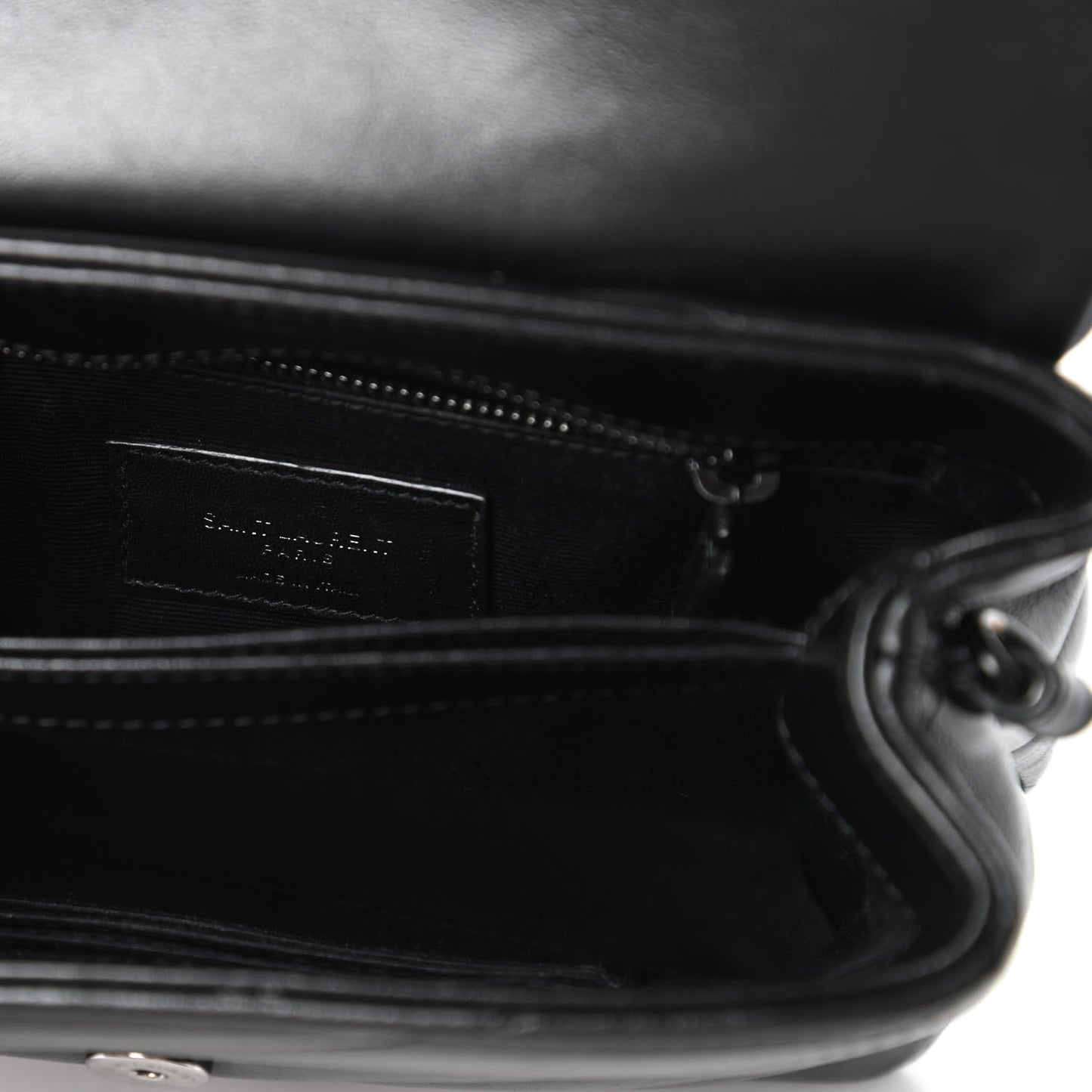 Calfskin Y Quilted Monogram Toy Loulou Crossbody Bag Black