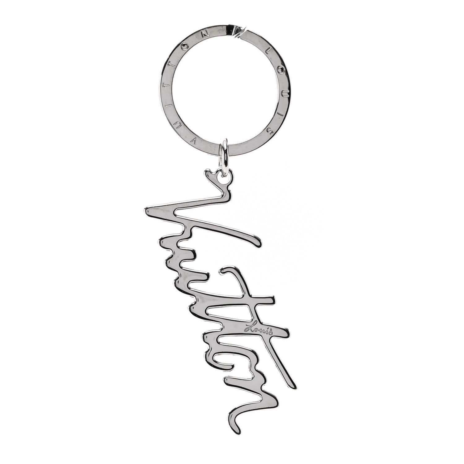 Louis Vuitton Metal Autograph Key Holder Silver 1 of 5
