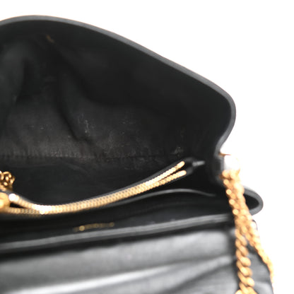 Saint Laurent Calfskin Y Quilted Monogram Small Loulou Chain Satchel Black 6 of 13