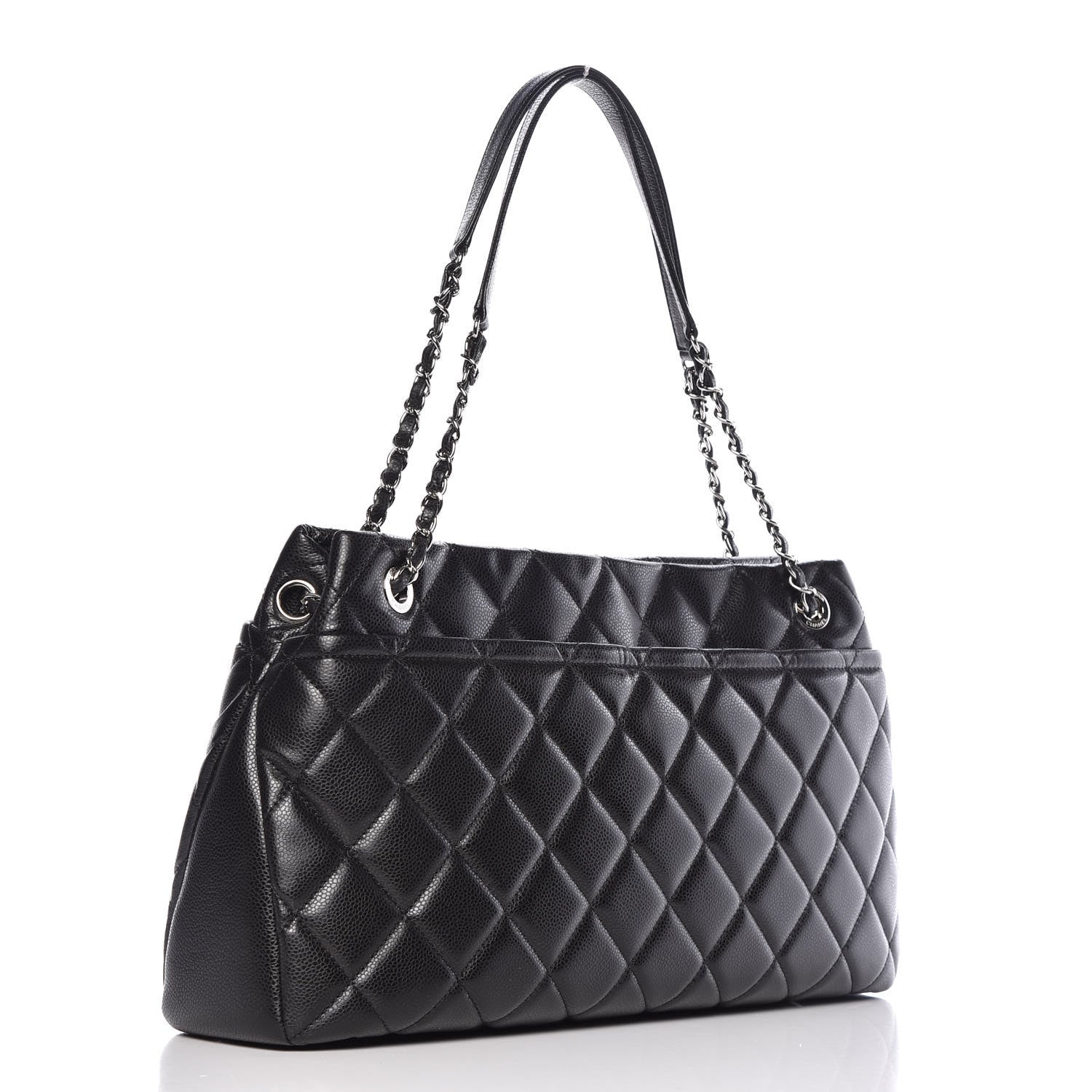 Chanel Caviar Quilted CC Timeless Soft Tote Black 3 of 11