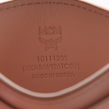 MCM Metallic Visetos Mini Card Case Champagne Gold 6 of 7