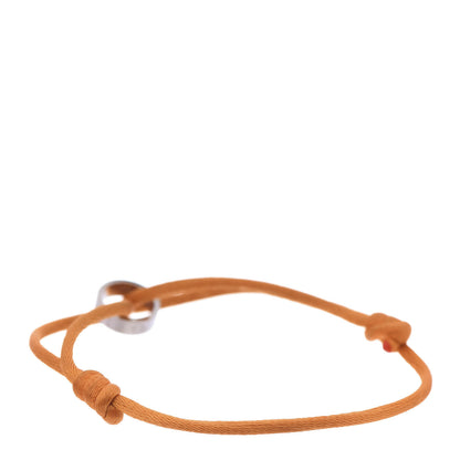 Cartier 18K White Gold LOVE Adjustable Cord Bracelet Orange 3 of 8