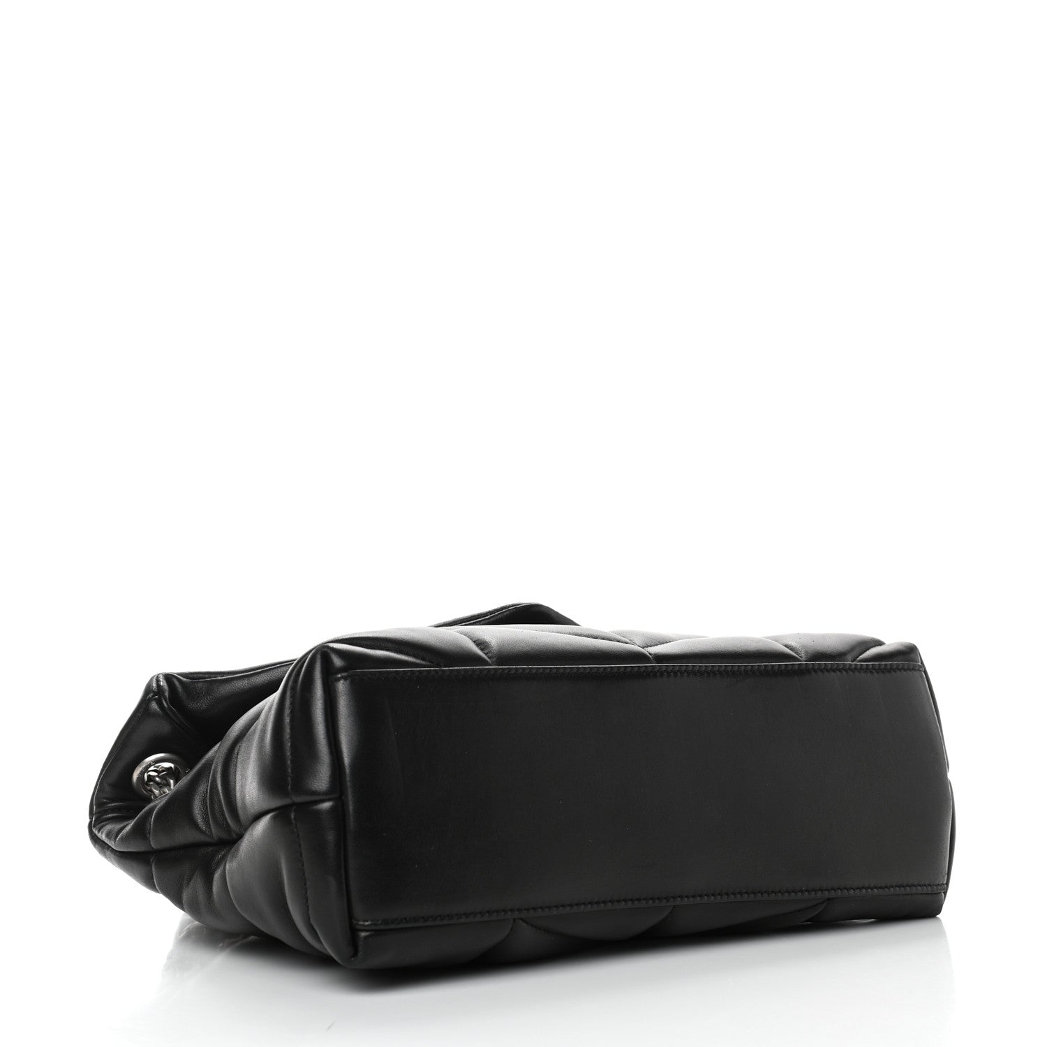 Saint Laurent Lambskin Quilted Small Loulou Puffer Monogram Chain Satchel Black 4 of 9