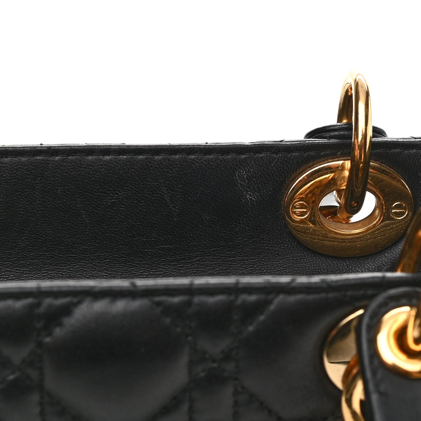 Lambskin Cannage Large Lady Dior Black