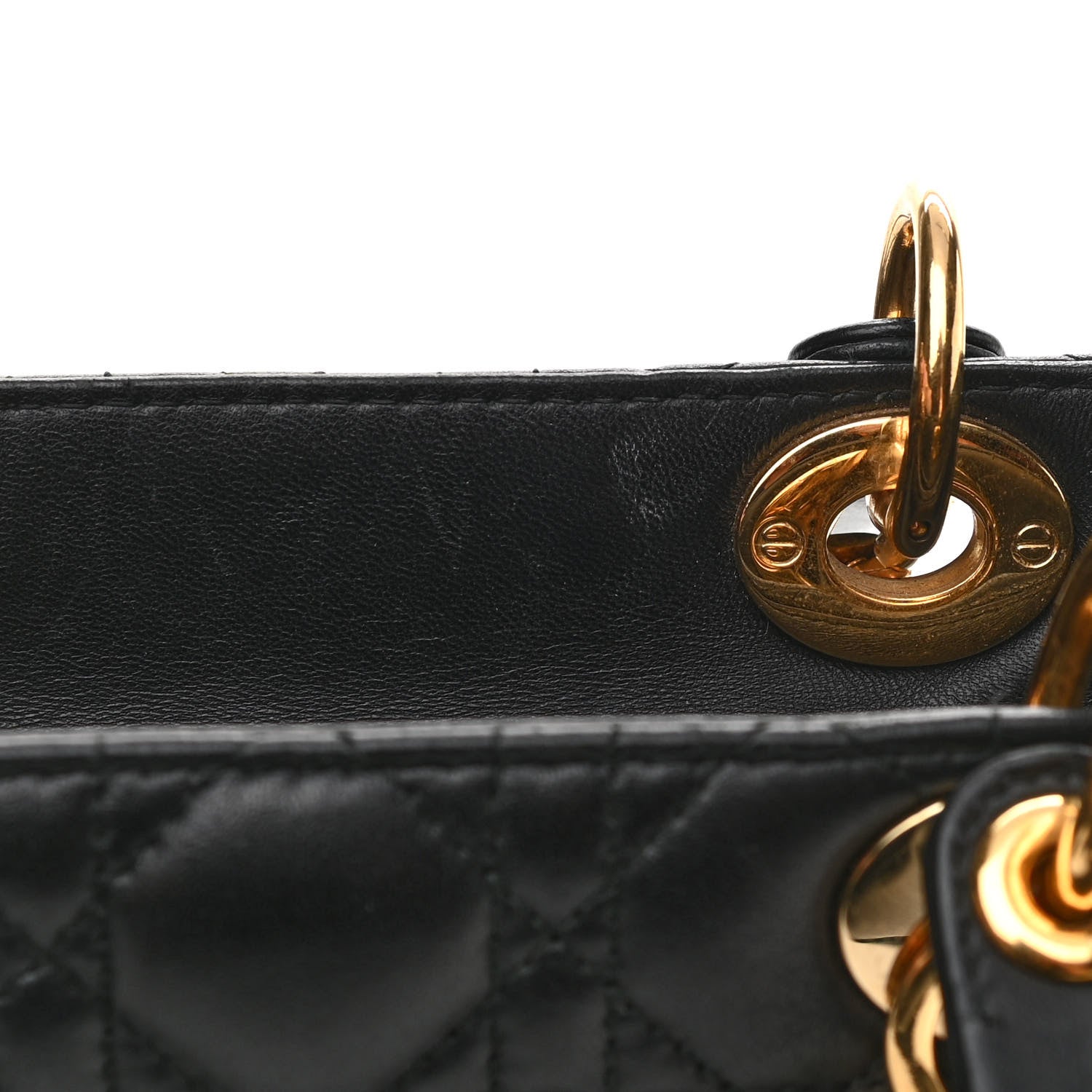 Christian Dior Lambskin Cannage Large Lady Dior Black 11 of 13