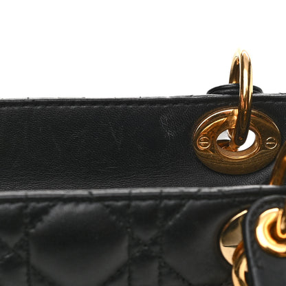 Christian Dior Lambskin Cannage Large Lady Dior Black 11 of 13
