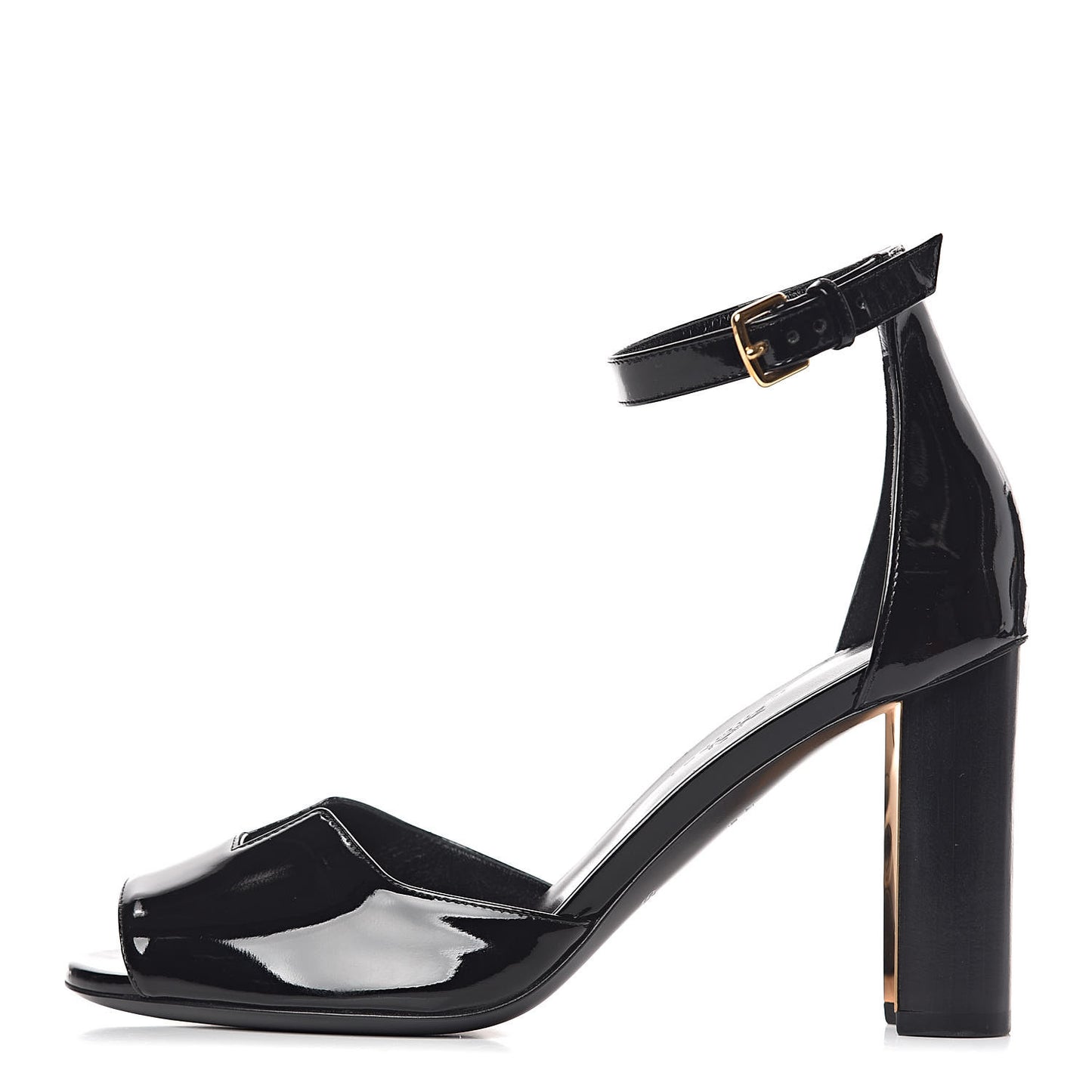 Patent Calfskin Madison 90 Sandals 37.5 Black