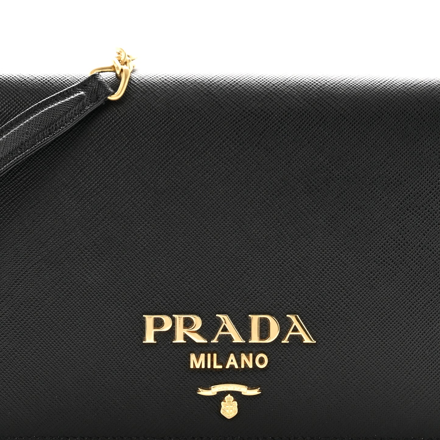 Saffiano Lux Mini Crossbody Bag Black