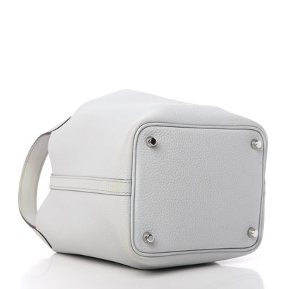Hermes Taurillon Clemence Picotin Lock 18 PM Bleu Brume 4 of 12
