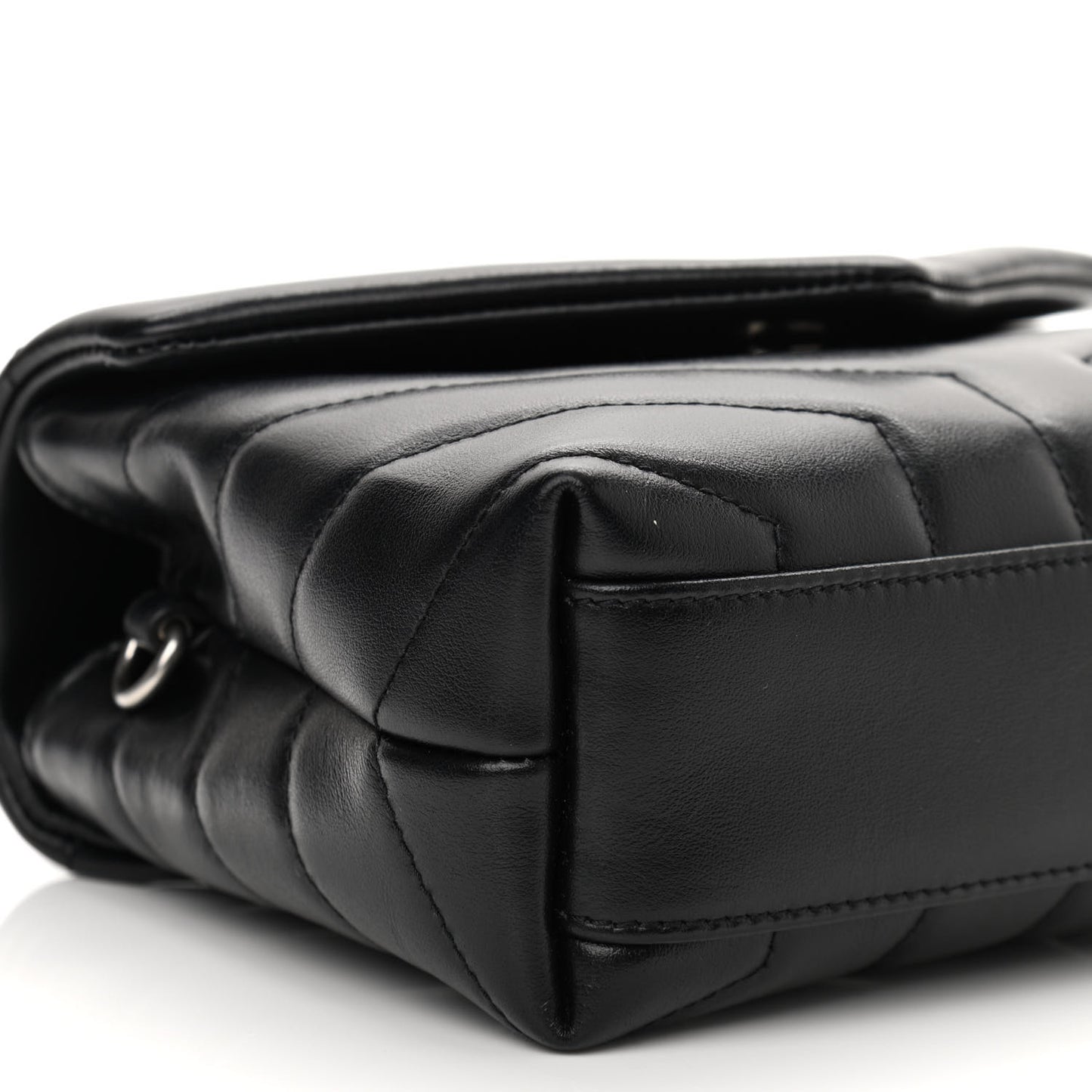 Calfskin Y Quilted Monogram Toy Loulou Crossbody Bag Black