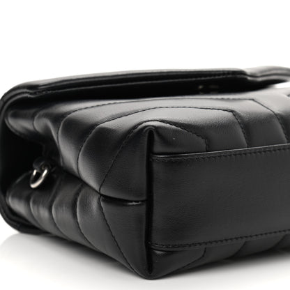 Saint Laurent Calfskin Y Quilted Monogram Toy Loulou Crossbody Bag Black 10 of 12