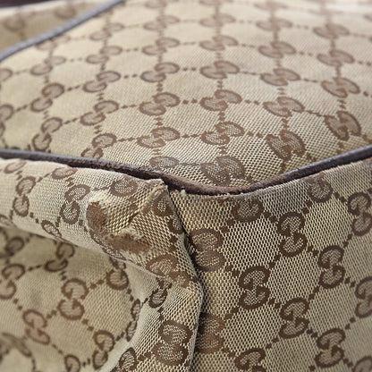 Gucci Monogram Natural Pigskin Large Diaper Bag Beige Ebony Cocoa Dark Chocolate 22 of 29
