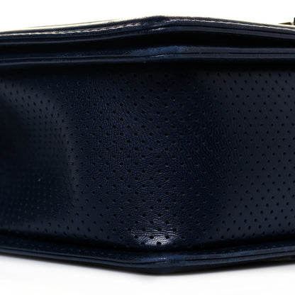 Chanel Lambskin Perforated Medium Boy Flap Navy 10 of 14