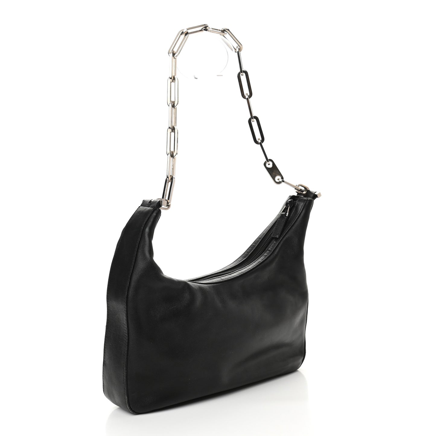 Calfskin Chain Shoulder Bag Black