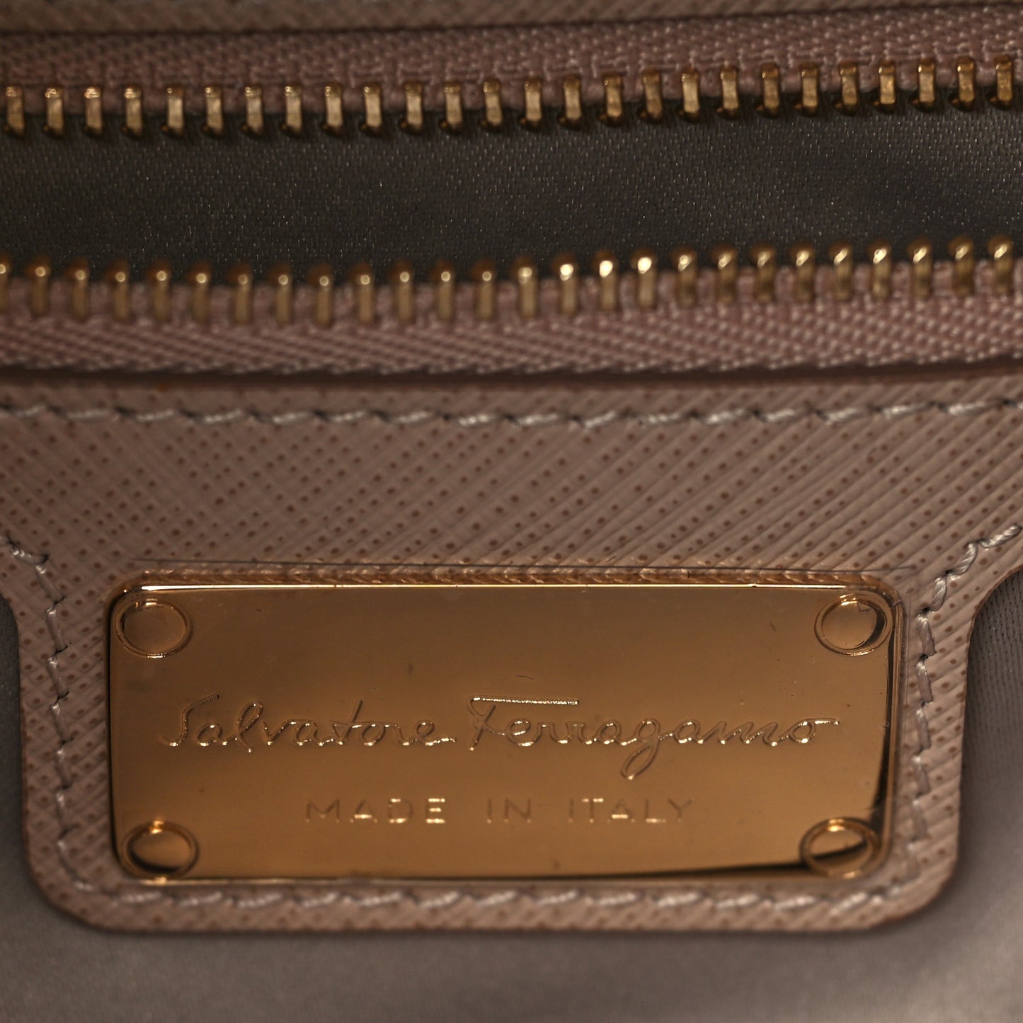 Hammered Calfskin Vara Bow Top Handle Flap Bag Natural