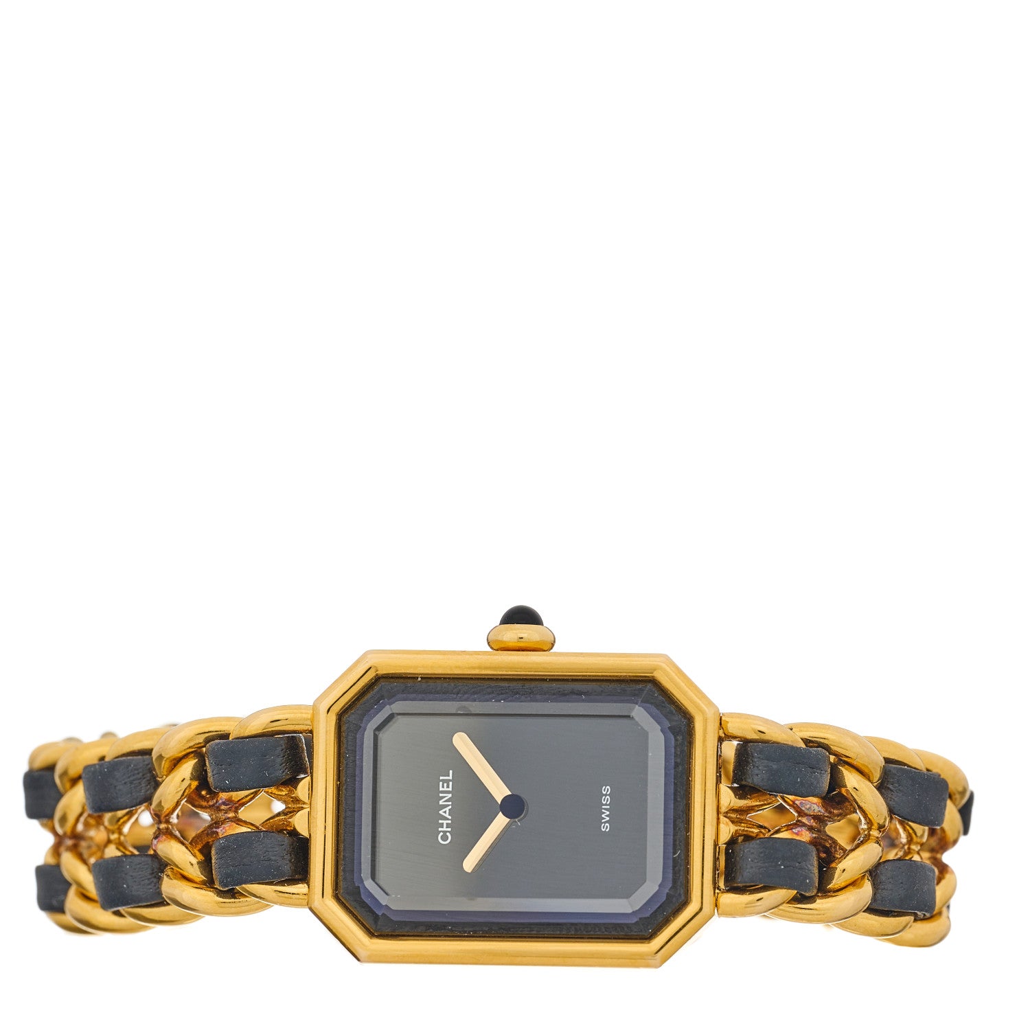 Chanel Stainless Steel Lambskin 20mm Chain Premiere Quartz Watch Gold M 2 of 4