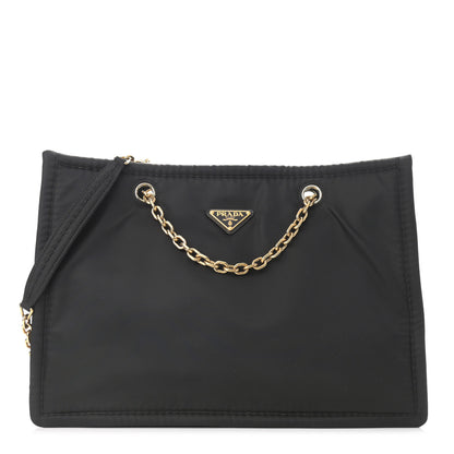 Prada Tessuto Nylon Chain Shoulder Bag Black 1 of 10