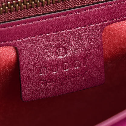 Gucci Velvet Matelasse Medium GG Marmont Shoulder Bag Fuchsia Violet Cyclamen 6 of 10