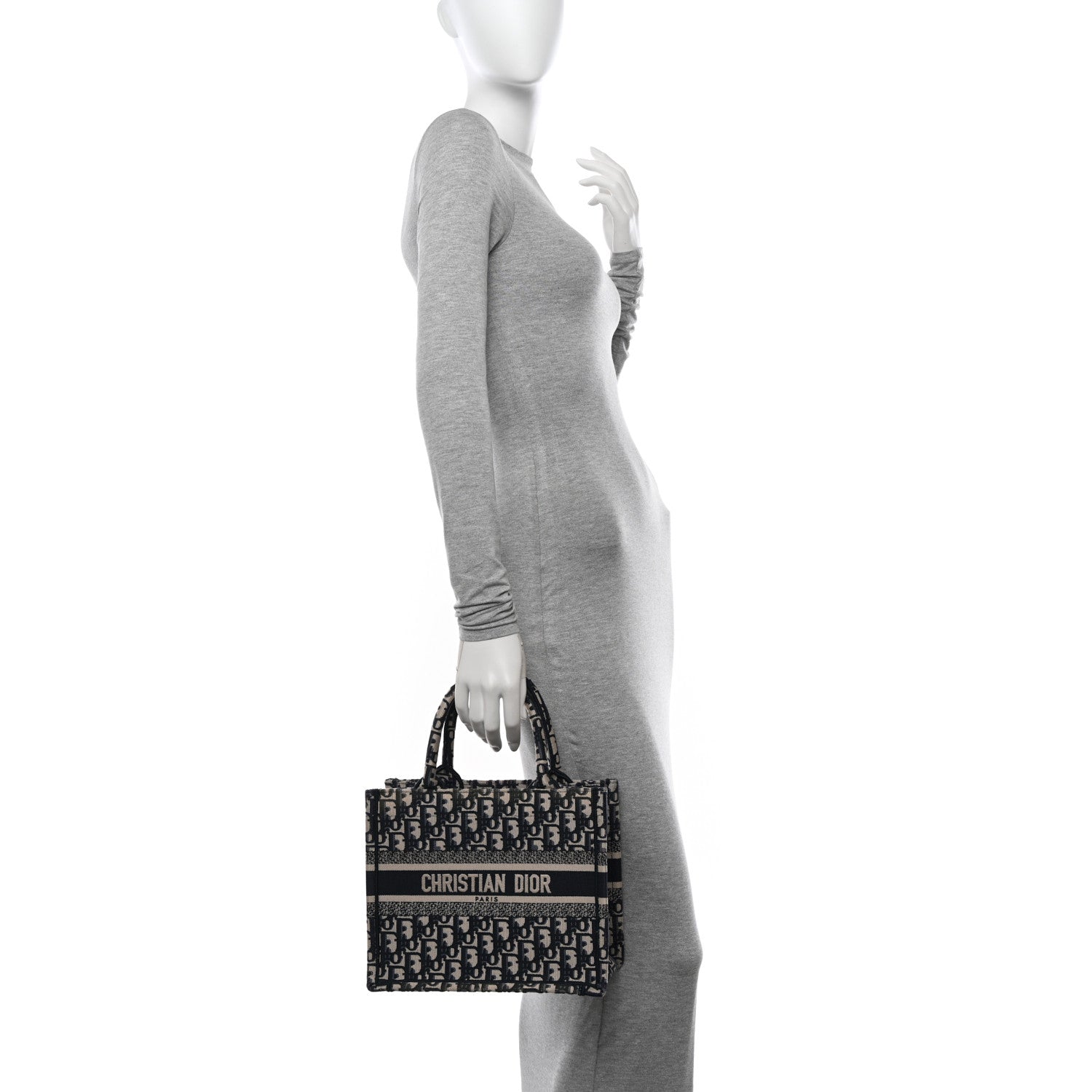 Christian Dior Oblique Small Book Tote Blue Multicolor 2 of 15