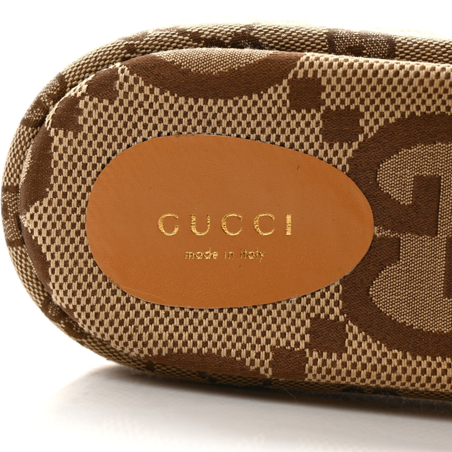 Gucci Monogram Maxi GG Angelina Platform 55mm Slide Sandals 40 Camel Ebony 7 of 8