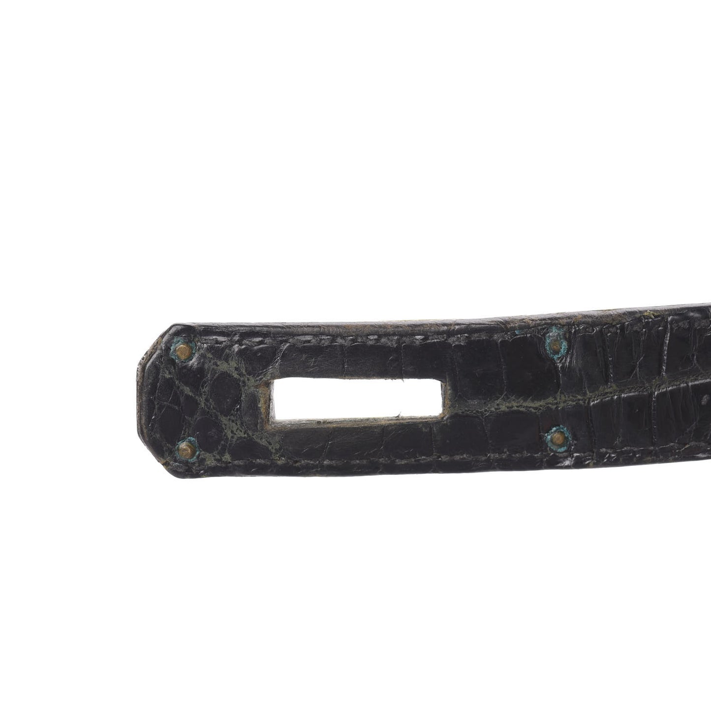 Shiny Porosus Crocodile Kelly Sellier 32 Black