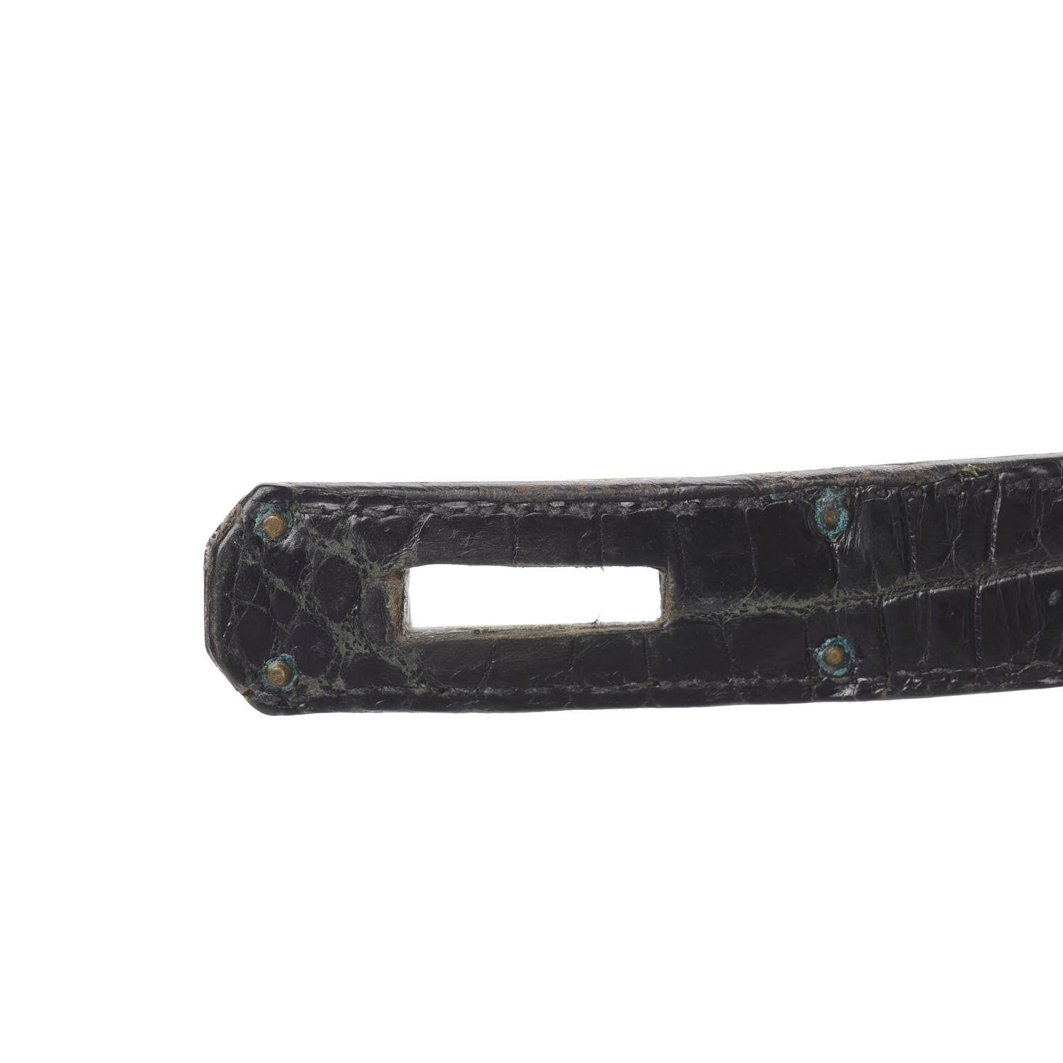 Hermes Shiny Porosus Crocodile Kelly Sellier 32 Black 31 of 50