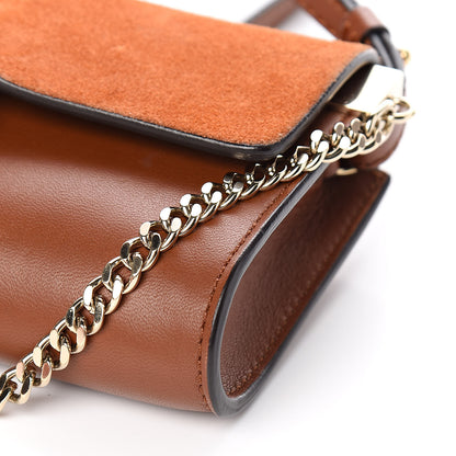 Chloe Suede Calfskin Mini Faye Shoulder Bag Tobacco 9 of 12