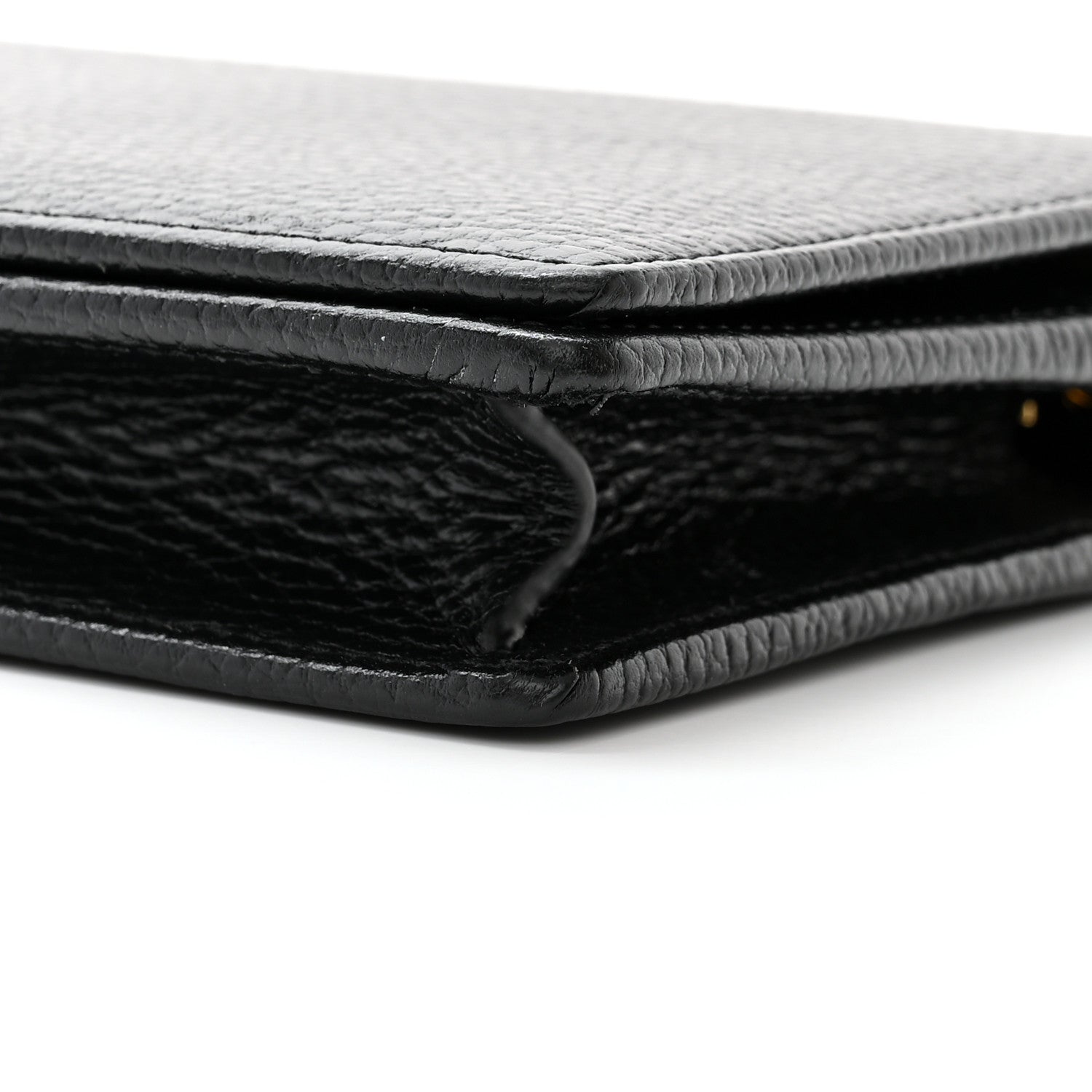 Gucci Calfskin Mini GG Marmont Chain Wallet Black 10 of 12